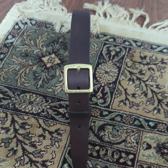 Coach Brown Belt with Gold Buckle - Picture 2 of 7